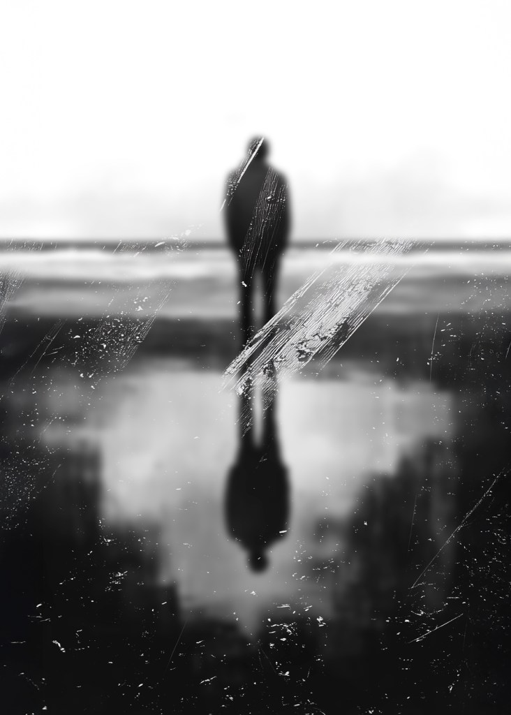 Silhouette di un soggetto immerso nella luce.